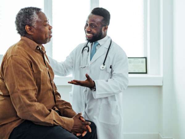 male doctor with patient