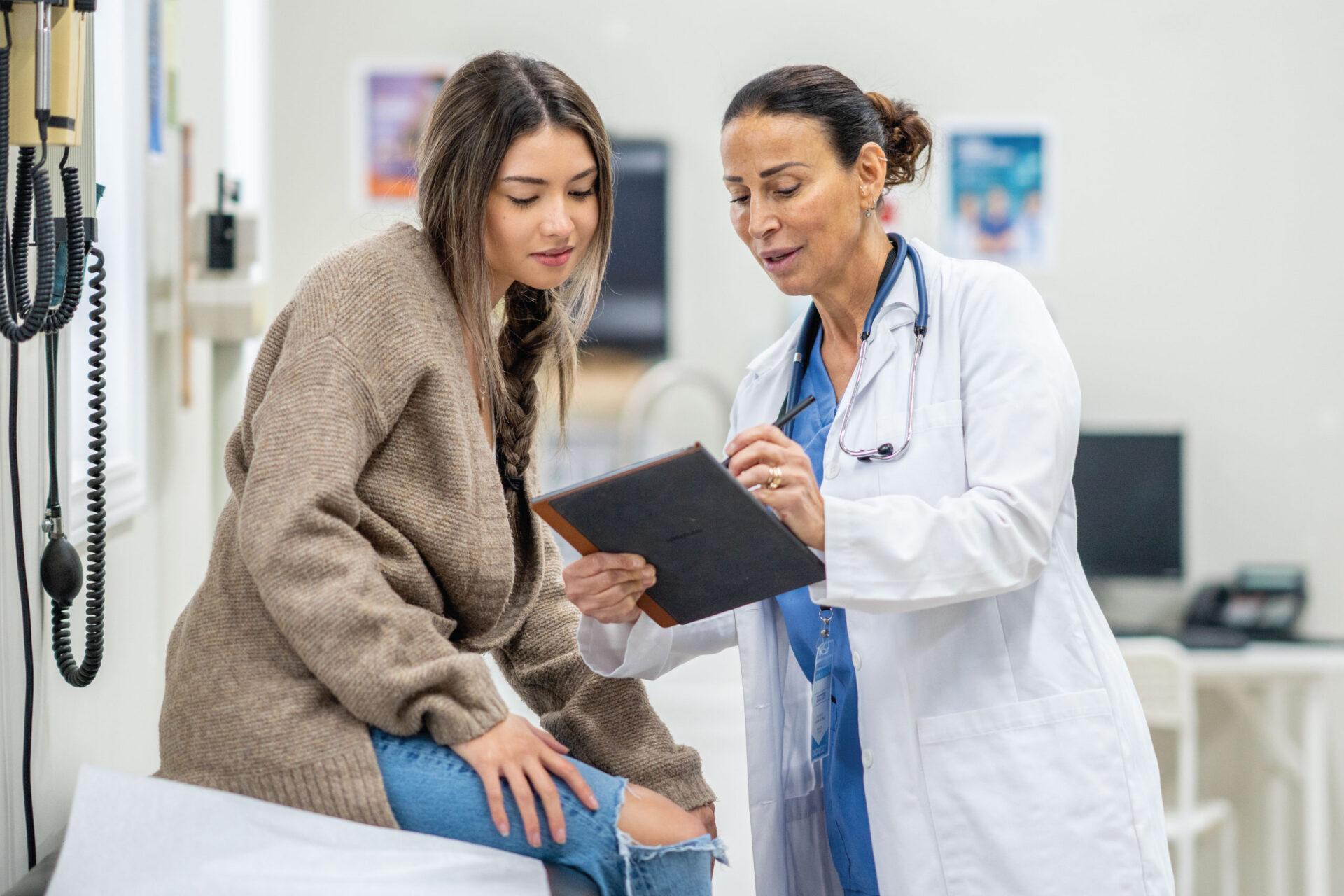 female doctor with patient