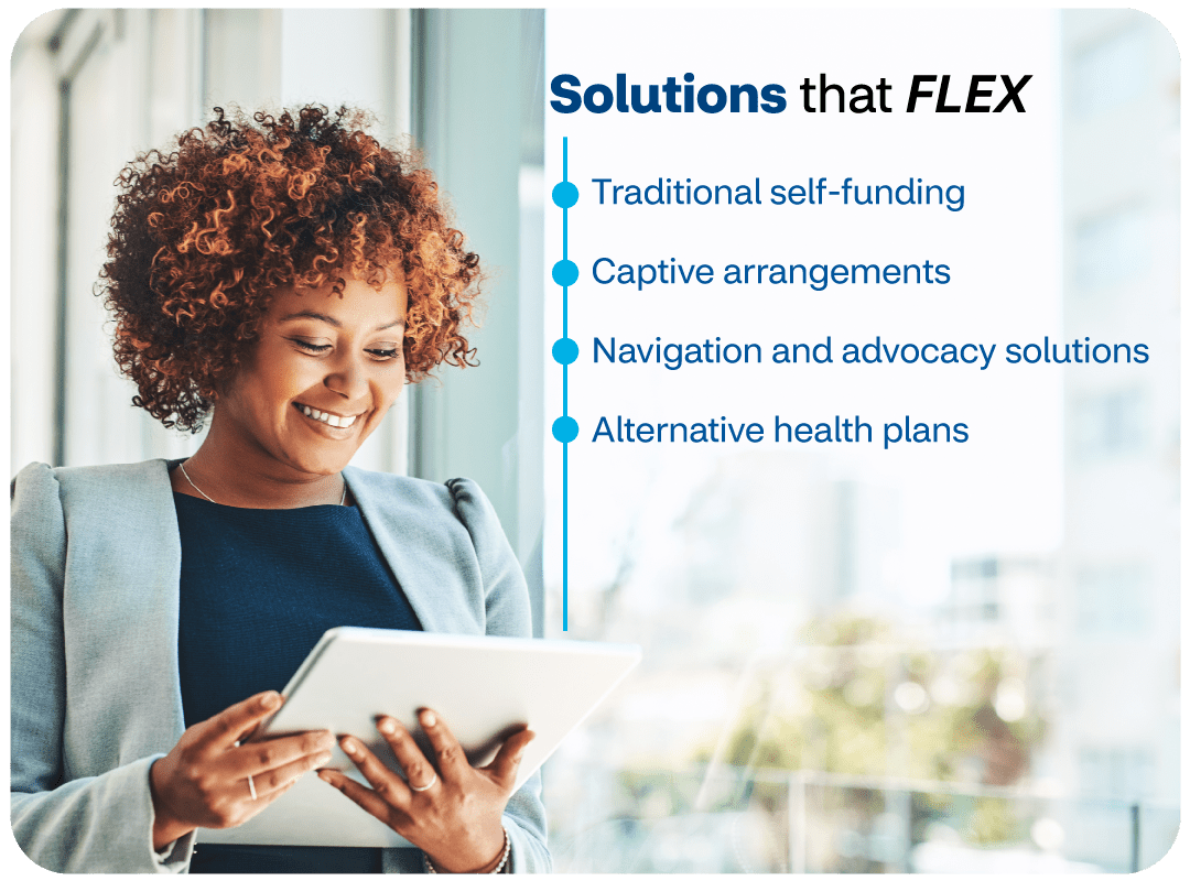 Smiling woman on tablet