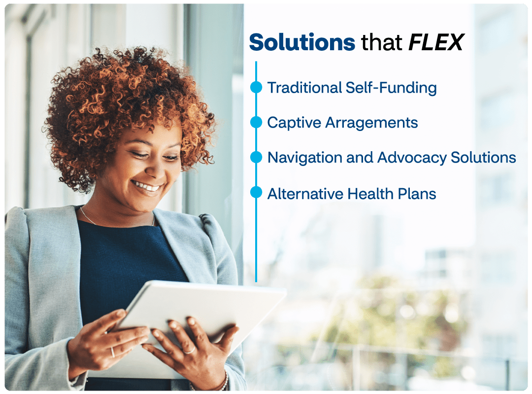 Smiling woman looking at tablet